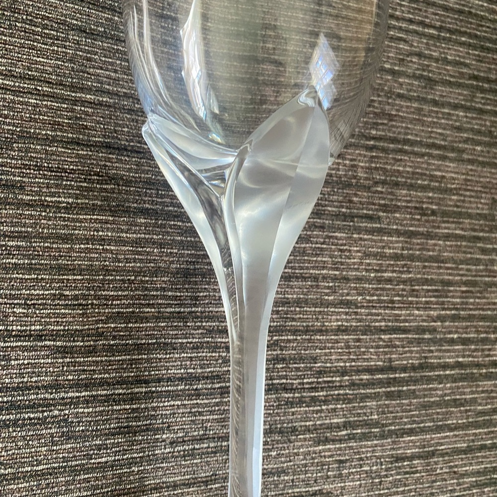 Rosenthal Studio Frosted Stem Crystal Wine Glass German Goblet
